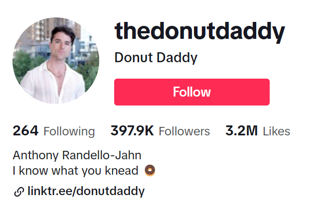 the donut daddy tiktok profile
