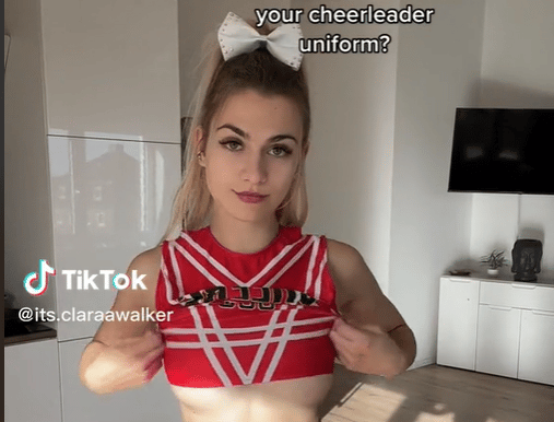 Screenshot from Clara Walker's TikTok video