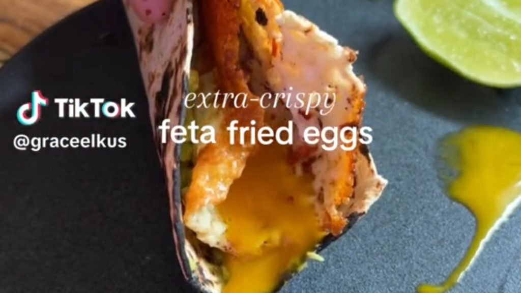 Delicious Feta eggs on TikTok
