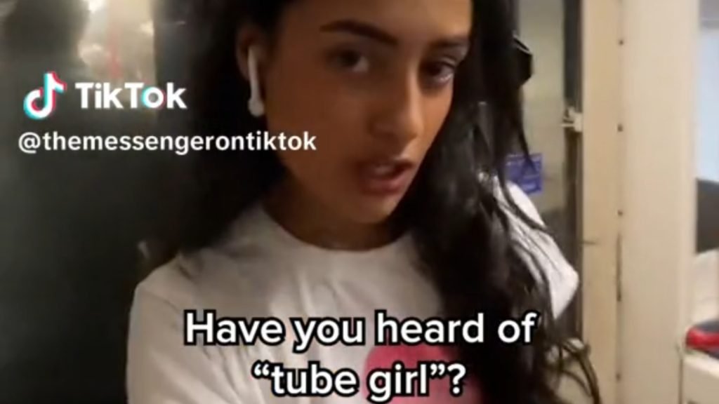 Tube girl participates in TikTok trend